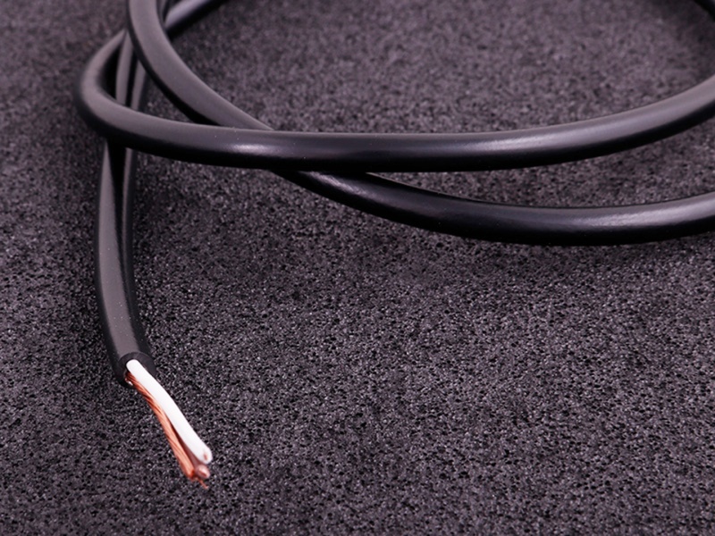 Shielded cable (2 cores) black