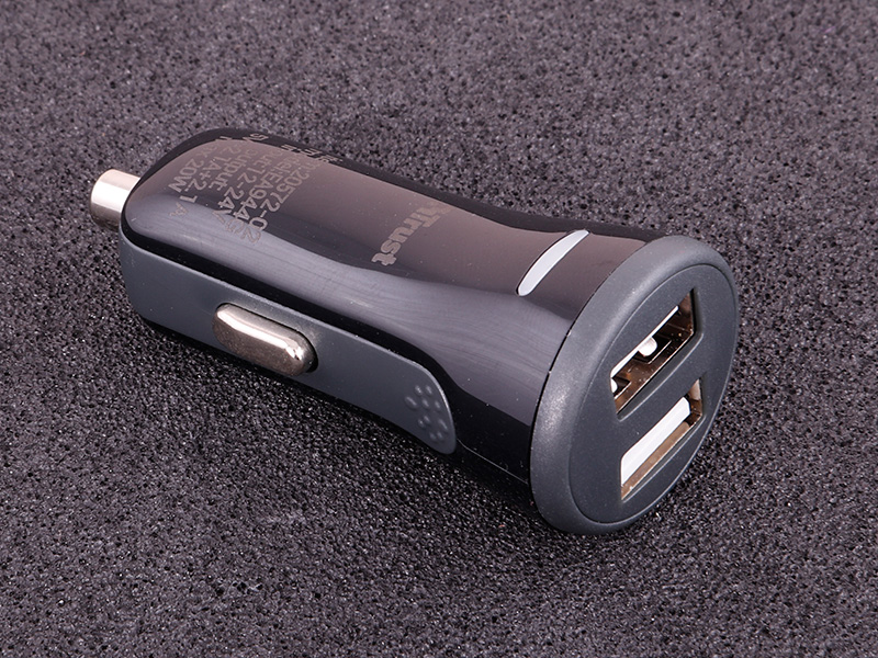 USB car charger 2x USB-A (2.1A/10W)