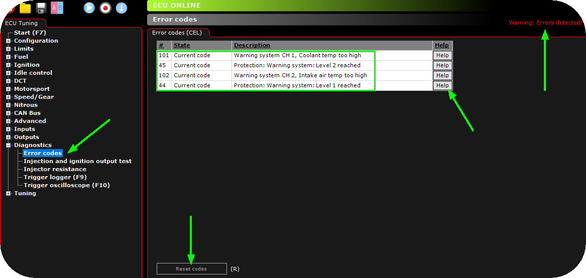 Ecu Error Codes